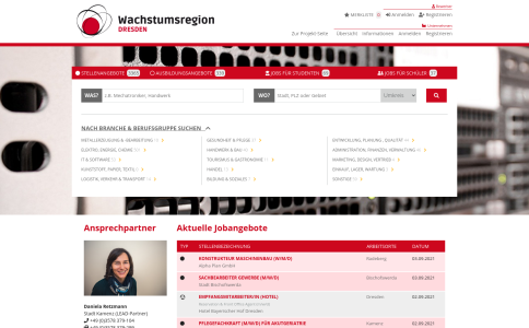 Jobportal Kamenz: ein Portal zum Anbieten/Bewerben von/auf Jobs lokaler Unternehmen|www.jobportal-wachstumsregion-dresden.de